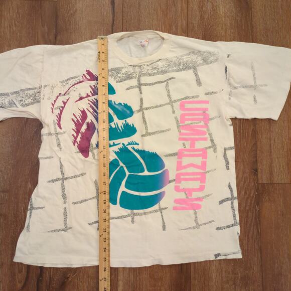 VTG Volleyball Castaways Sport Adult XL Shirt Beach Ocean Surf Cali Florida AOP - Picture 4 of 7